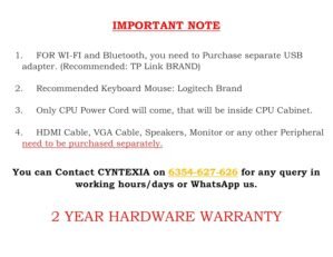 Cyntexia Computer Desktop PC (Core i5-4570 || 16GB RAM || 512GB SSD || HDMI || VGA || Ethernet || HD Graphics 4600 || USB 3.0 || Win 11) Basic Software Installed