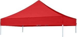 Deluxe 10×10 Feet Gazebo – Premium Outdoor Retreat with Enhanced Features (Only Gazebo Top Fabric) (Red)