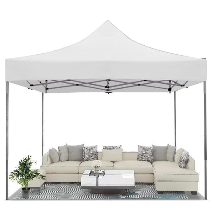 THESHELTERS - 10x10 ft Outdoor Tent, Instant Folding Tent Completely Waterproof Perfect for Outdoor Living- Garden Canopy Tent for Decoration, Party, Events (White)