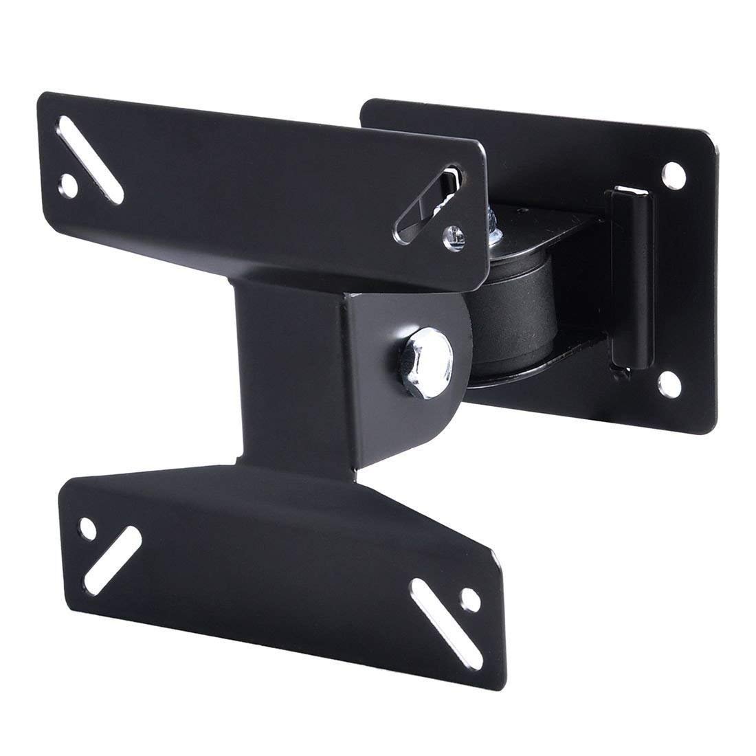 TJOM LCD TV Wall Mount Stand for 14 inch to 24 inch, 180 Degree Rotation LED Bracket Power Revolving TV Stand - Black