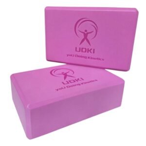UDKI Yoga Block | Yoga Brick Pink (Set of 2, Extra Large Size), High-Density Premium EVA Foam Material, Soft Surface for Balance, Support & Performance, Yoga Props For Strength Training Exercise (3inch x 9inch x 6inch)