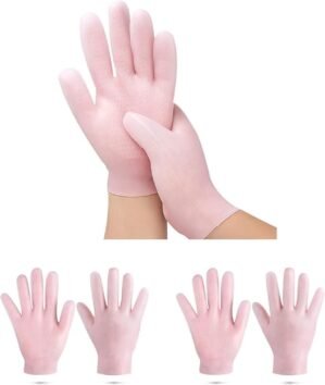 Moisturizing Gloves Overnight, Hand Care, Touchscreen Compatible, Reusable Hand Masks Moisturizing Glove, Suitable for Dry Hands, White Silicone Gloves for Men and Women, Spa Gift