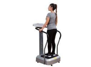 SOBO Crazy Fit Machine Vibration Home & Gym Workout for Full Body, Weight Loss 1 to 99 Speed Levels with Exercise Manual Booklet 1 Year Warranty with Tummy Trimmer (Black-Silver)
