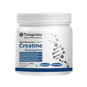Trexgenics CREATINE ULTRA MICRONIZED, Pure (83 Servings) ATP Production, Energy, Endurance, Performance (250 gm) (Pack of 1)