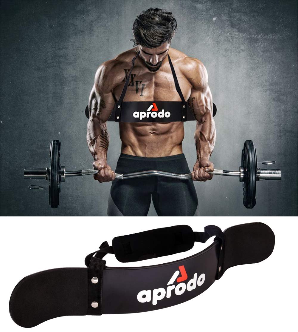 APRODO New Arm Blaster, Biceps Muscle Workout, Heavy Duty Thick Gauge, Padded, for Men & Women