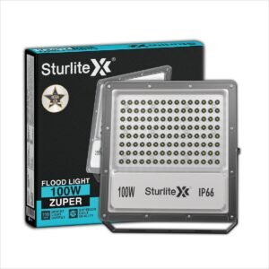 Sturlite Zuper 100 W LED Flood Light| Cool White 6500K Color Temperature LED Lamp| IP66 Waterproof Surge Protection Focus Light for Factory, Garage, Parking, Garden, Playground & Shop – (Pack of 1)