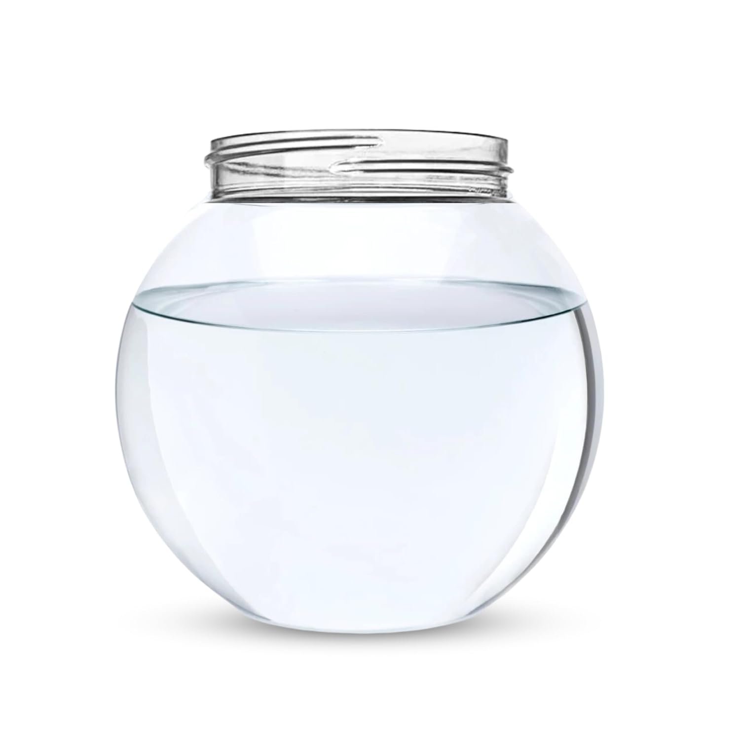 Foodie Puppies Transparent Round Plastic Aquarium Fish Bowl - (8inch) for Terrarium, Fish, Home, Flower Vase Decor and Office Decoration Ornaments | Unbreakable | Rust Resistant | Easy to Use