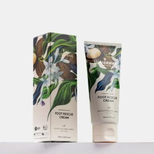 LuxaDerme Korean Foot Rescue Cream | Moisturizes and Soothes Cracked, Calloused, Dry Feet | Enriched with Shea Butter, Jojoba & Jasmine for Soft and Supple Skin from Heel to Toe | 50 ml