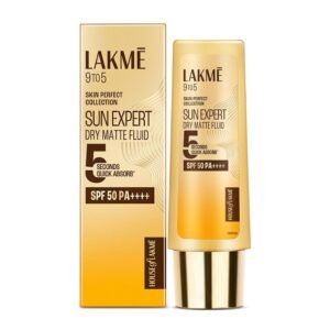 LAKMÉ Sun Expert Dry Matte Fluid SPF 50++++ Sunscreen with 1% niacinamide & ceramide, for oily skin & combination skin 50ml