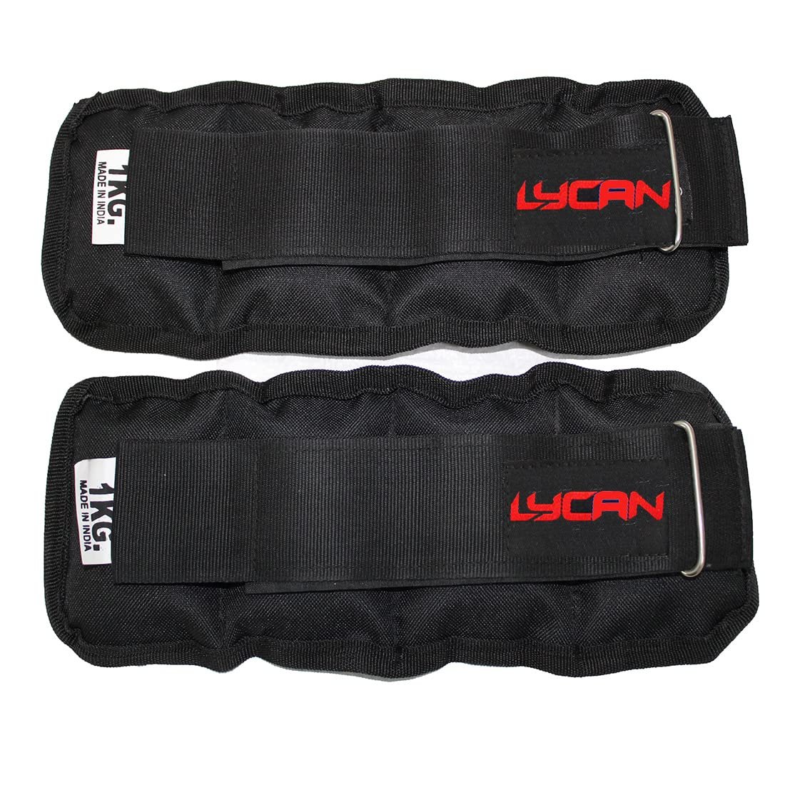 Lycan Wrist/Ankle Weights 2 kg (1 kg Each x 2 pc), rubber, black (1 kg pair)