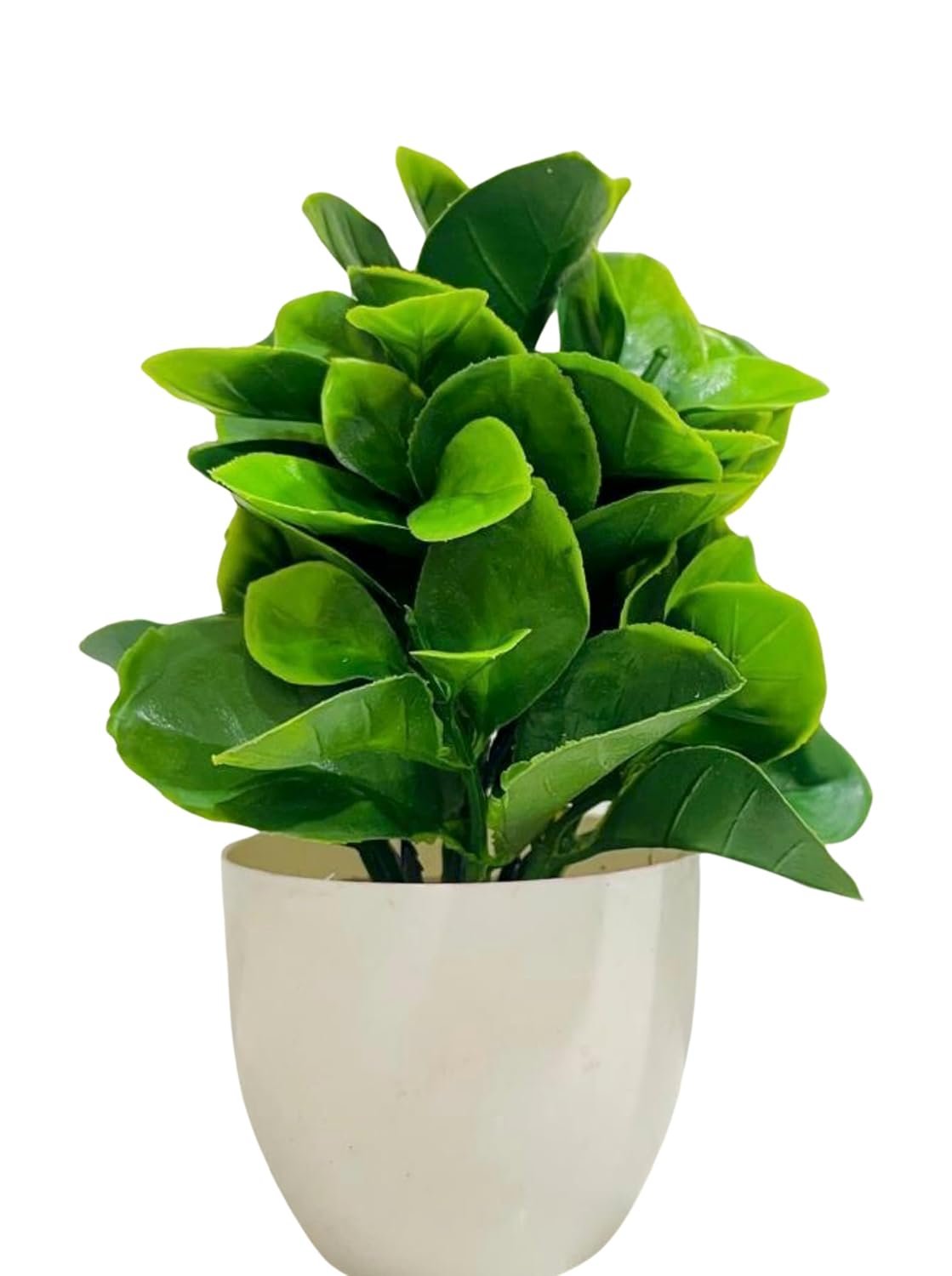 ATEVON Cotton White Pot Artificial Flower Plants: Ideal for Home Office Decor in Bedrooms, Living Rooms, and Balconies