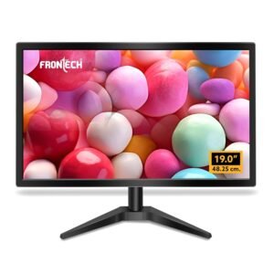 FRONTECH 19 Inch HD LED Monitor | Refresh Rate 60 Hz,1440 x 900 Pixels | Wall Mountable Slim & Stylish Design with 16.7M Colors | HDMI & VGA Ports,Built-in Power Supply (MON-0071,Black)