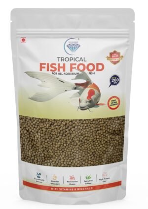 Special Fish Food (1.8 mm) Daily Nutrition Grow Feed for Gold Fish, Shark, Guppy, Cichlids,Angelfish, Molly, Tetra, Betta, Koi, Sharks| High Protein for Growth, Health & Colour Enhancement (200gm)