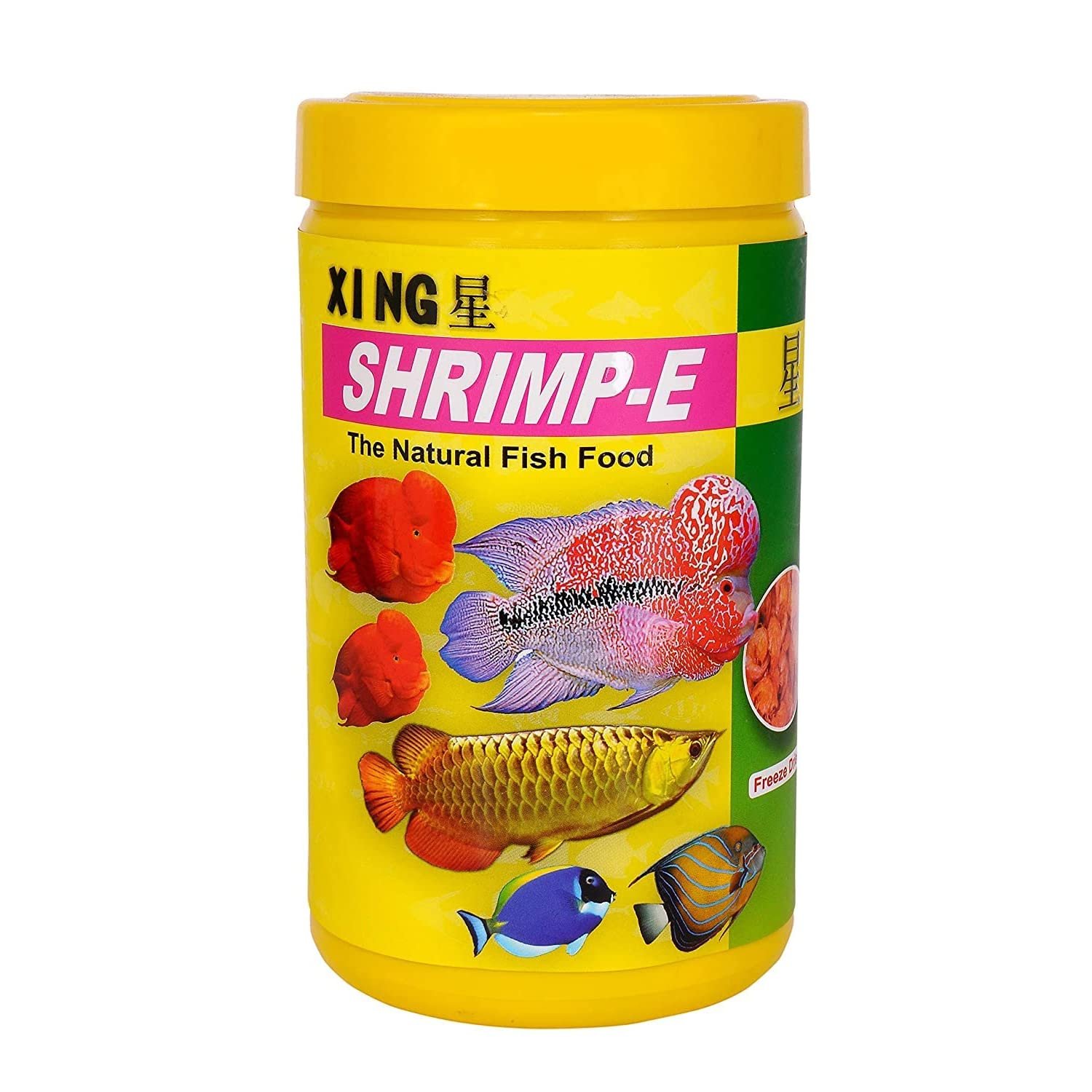 Petish Shrimp E Natural & High Growth Tasty Freeze Dried Aquarium Fish Food For Arowana, Flowerhorn, Red Parrot & All Big Ornamental Fishes, 45 Gm - All Life Stages