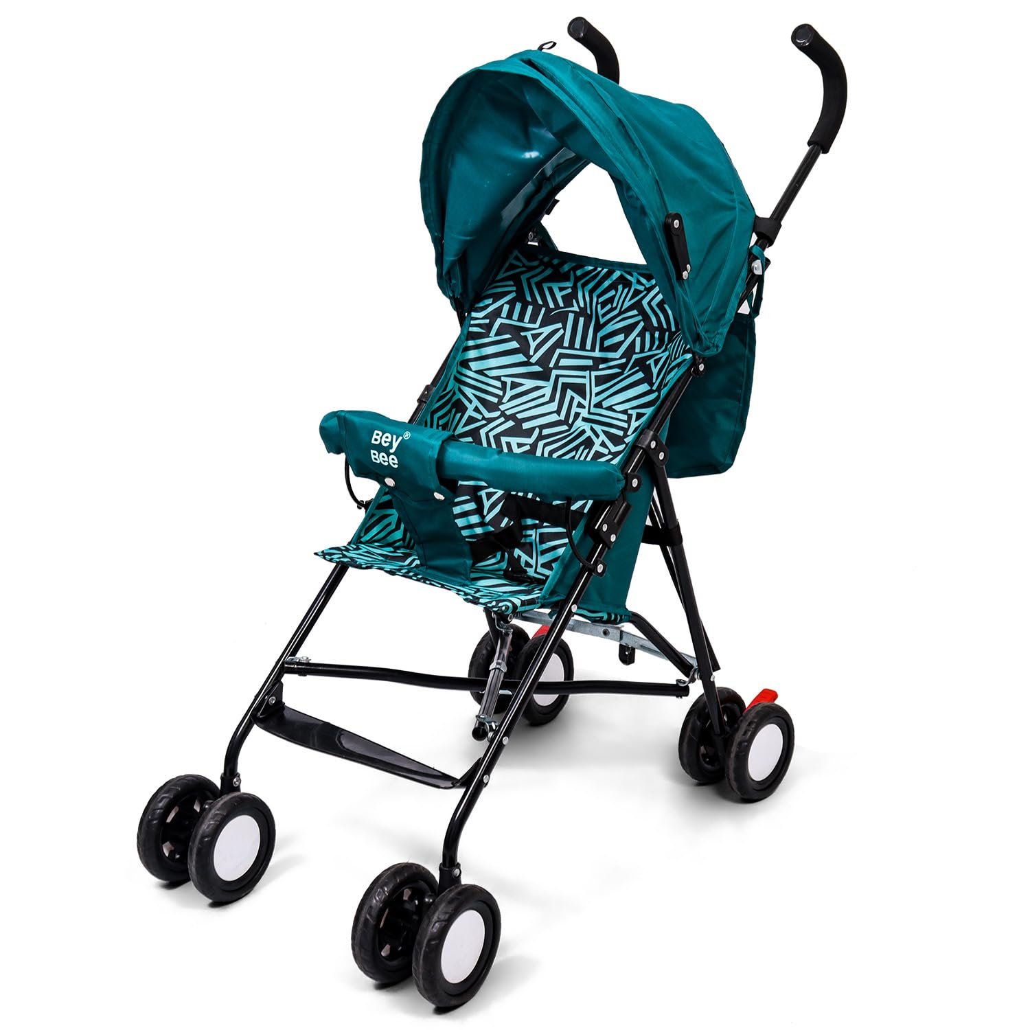 BeyBee Travel Friendly Lightweight Baby Stroller Buggy Comes with Safety Handle|Poratble Trolly for Newborn |Pre Installed with Canopy|Portable and Easy Foldable |Kids Age 0-3 Years, (Teal)