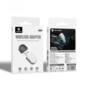 Lenyes LR 204 USB Bluetooth Receiver, Bluetooth 5.3 Wireless Audio Adapter 3.5mm Car Kit Music Receiver for Home/Car Stereo Sound System, Portable Speskers