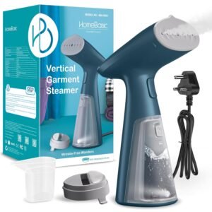 HOMEBASIC 1000W Handheld Garment Steamer for Ironing Clothes, Steam Iron for Clothes All Fabrics| 40 Sec Fast Heating, 120ml Water Tank, Vertical & Horizontal Steaming up to 25g/min, Auto Shut Off