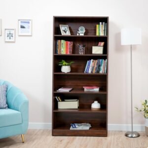 Amazon Brand – Solimo Scarlett Engineered Wood Bookcase (Walnut)