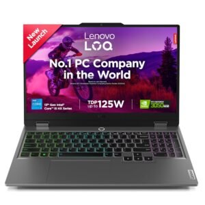 Lenovo LOQ Intel Core i5-13450HX 15.6″ (39.6cm) 144Hz 300Nits FHD Gaming Laptop (16GB/512GB SSD/Win 11/NVIDIA RTX 3050 6GB Graphics/100% sRGB/Office 21/3 Month Game Pass/Grey/2.4Kg), 83DV00BHIN