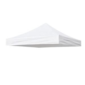 Gazebo Tent Top Only 10 ft x 10 ft – Durable and Versatile Canopy Replacement for Outdoor Events (White)