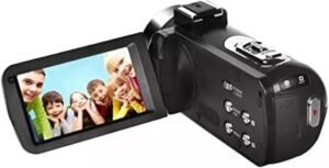 4K Camcorder Video Camera | 30MP, 16X Zoom, 3.0″ IPS Touch Screen | Wi-Fi Vlogging Camera for YouTube | Handheld Digital Camcorder in Black