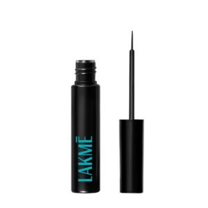 LAKMÉ Eyeconic Liquid Eye Liner, Black, Long Lasting Matte Waterproof Liner – Smudge Proof, Transfer Proof Eye Makeup For 24 Hrs, 4.5 Ml