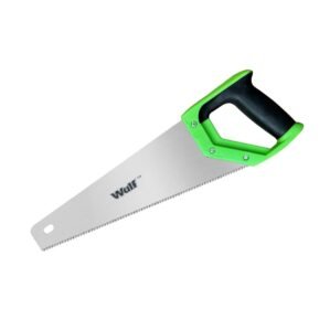 Wulf 16-Inch Steel Handsaw for Wood, Plywood, and Grass Pruning | Plastic Rubber Grip Handle Aari | Hand-Crafted Carpenter Tool आरी