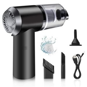 SHAYONAM 3IN1 Portable Car Vacuum Cleaner with Blower | USB Rechargeable Wireless Handheld Car Vacuum Cleaner Traveling, Camping,Rechargeable,Portable,Reusable(Vacuum with Blower)(Multy)