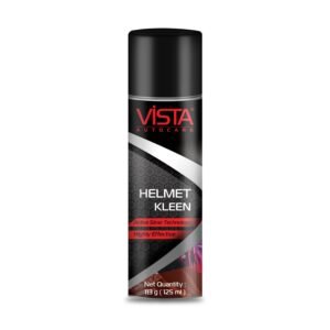 Vista Auto Care Helmet Kleen 125 ml | Helmet Cleaner Spray That Removes Dirt, Silver-Based Antibacterial Disinfectant Foam Spray For Helmet Interior | Safe For Hair & Skin, Odor Eliminator