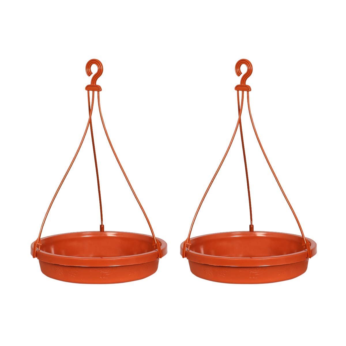 Radhe Bird Feeder Bowl, Birds Water Feeding Bowl with Hanging Hook, Bath tub for Cage and Garden Birds. (25x5 Cm)