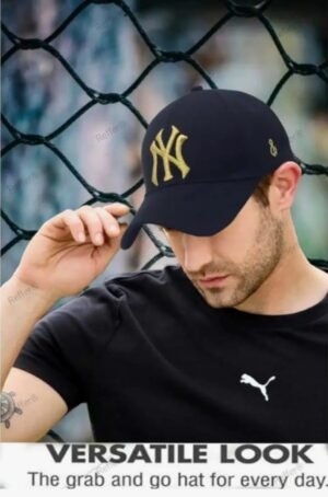 Baseball Cap for Men, Classic Style, Adjustable Fit Navy Blue