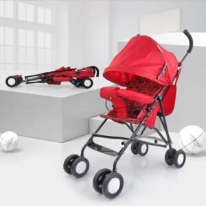 FLIPZON Stroller and Handy Pram for Baby,Kids – Portable Buggy for Kids, Buggy, Compact & Travel Friendly Baby pram, Easy Foldable and Carry, Kids Age 6-24 Months (Red)