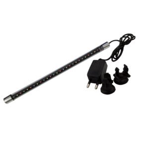 VENUS AQUA Aquarium Led Light, Fully Submersible (Waterproof) Led Lamp for Fish Tank Adjustable Led Light with 2 Suction Cup/Power: 4 Watt/AC : 220-240/50Hz (White & Blue, SR-400 LED-14.5 INCH)