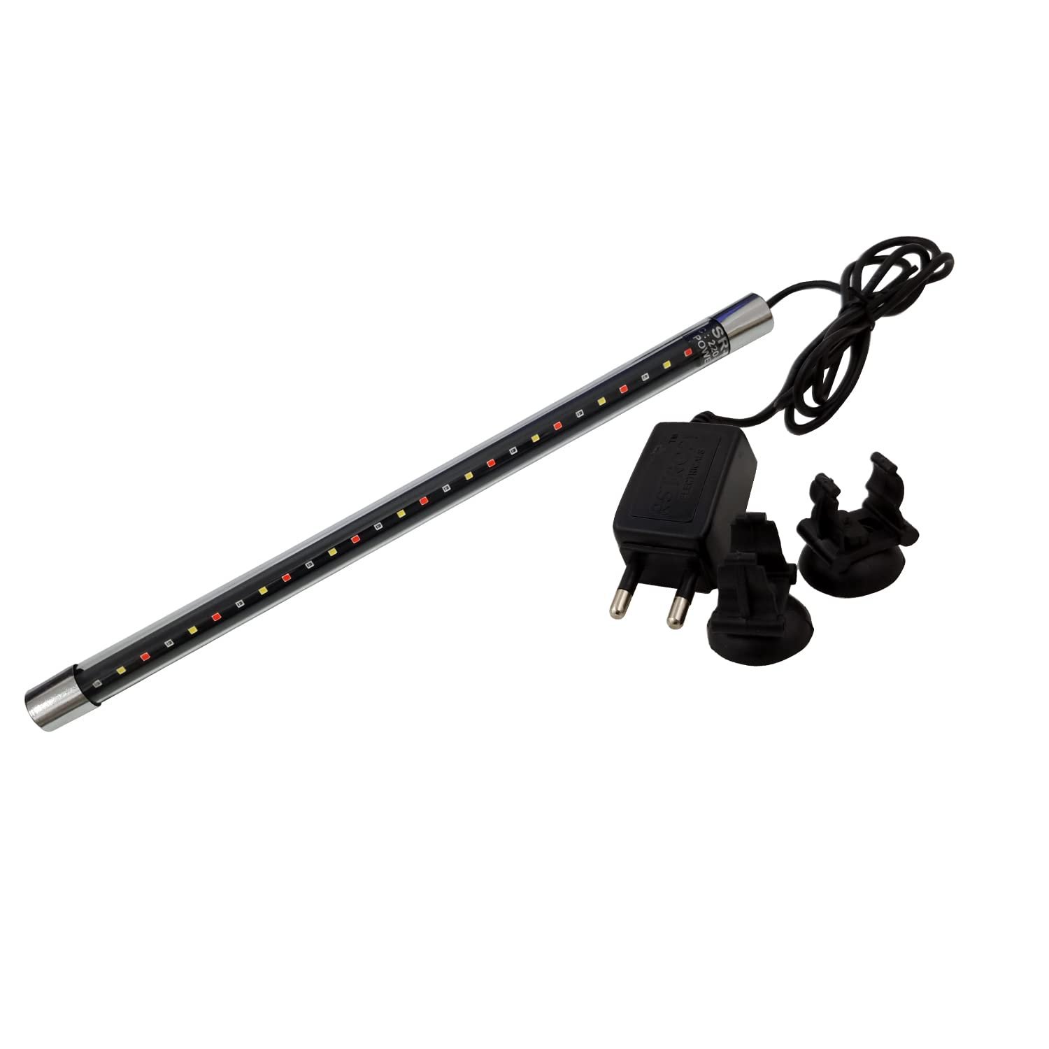 VENUS AQUA Aquarium Led Light, Fully Submersible (Waterproof) Led Lamp for Fish Tank Adjustable Led Light with 2 Suction Cup/Power: 4 Watt/AC : 220-240/50Hz (White & Blue, SR-400 LED-14.5 INCH)