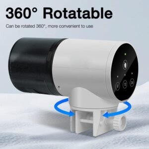 PetVogue Automatic Feeder Aquarium, 3 Speeds Adjustable Fish Food Automatic 360° Rotatable Fish Feeder with Timer Fish Feeder for Aquarium, Fish Tank and Turtle Tank, Pond