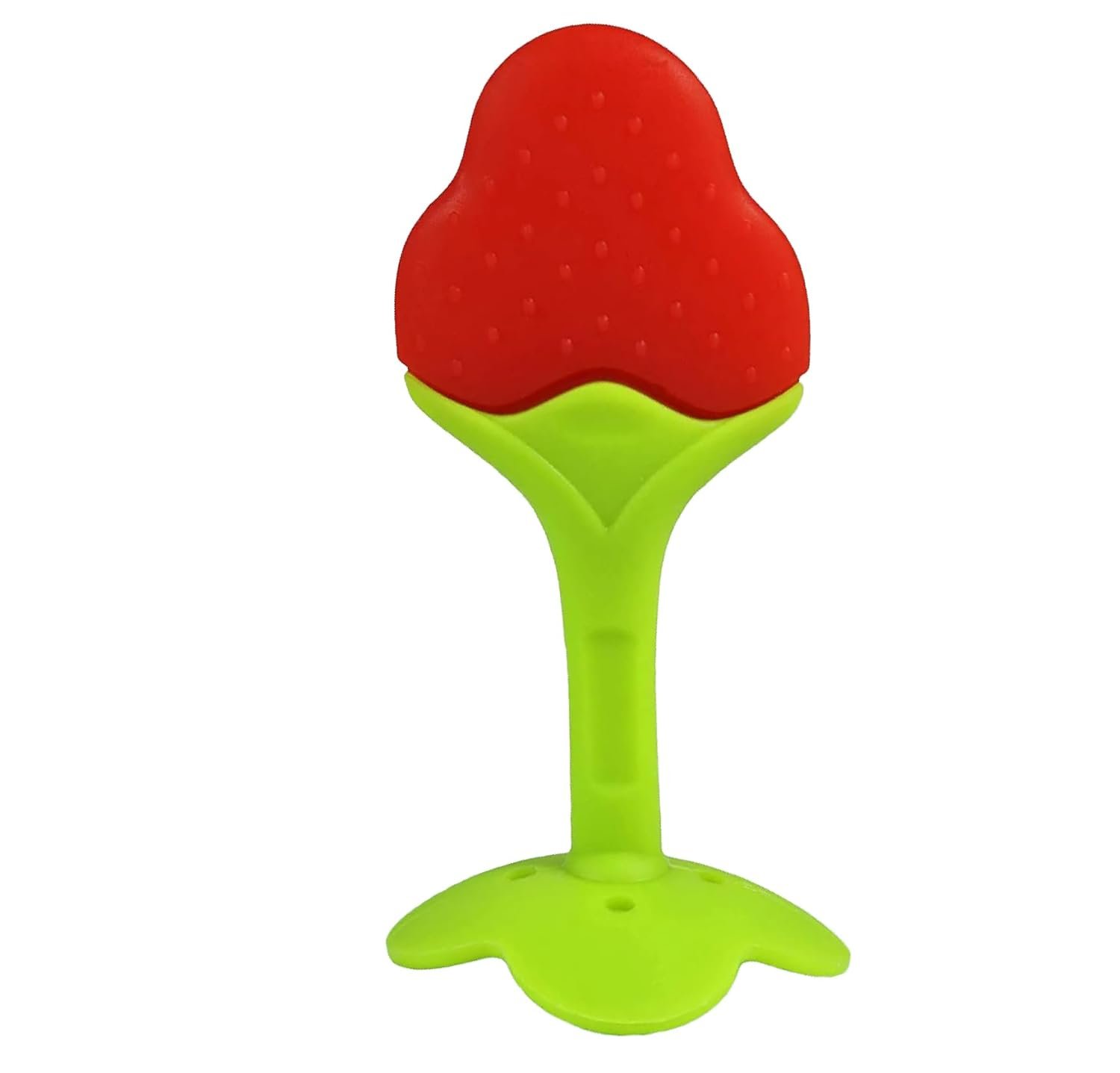 GLUN® Silicone Baby Teething Fruit Shape Toy for 0-12 Months, 1 Piece BPA Free Silicone Soothing Teether Soft & Safe Gum Relief Toy Pack of 1