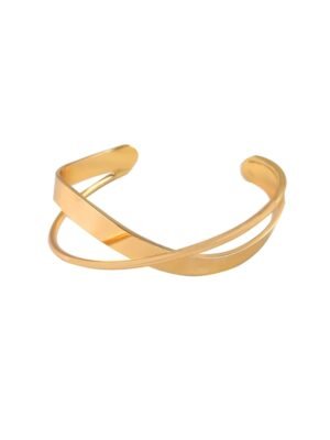 Yellow Chimes Bracelet for Women and Girls Fashion Golden Cuff Kadaa Bracelets for Women | Twisted Gold Plated Hand Cuff Kadaa Bracelet | Birthday Gift For Girls and Women.