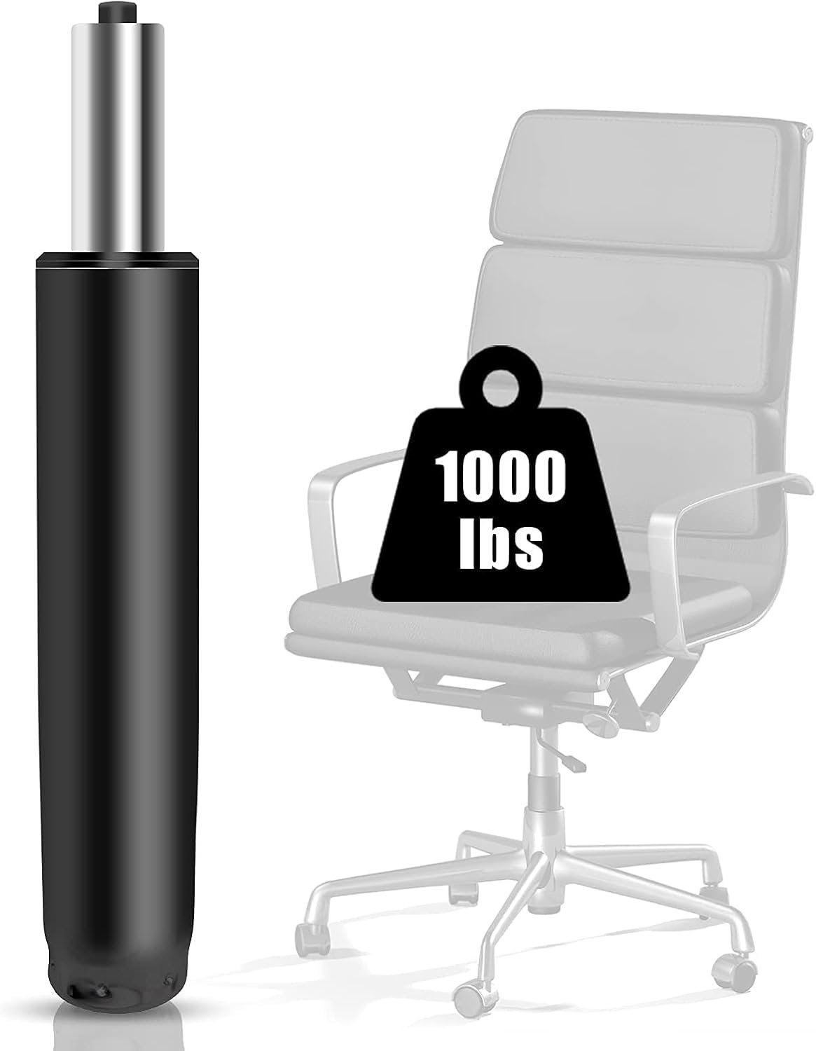 JDSHINE Office Chair Gas Lift Cylinder-Office Chair Replacement Parts,Universal Size Fits Most Chairs,Heavy Duty Gas Lift Hydraulic/Pneumatic Piston for Office Chair - Alloy Steel (Black) ee