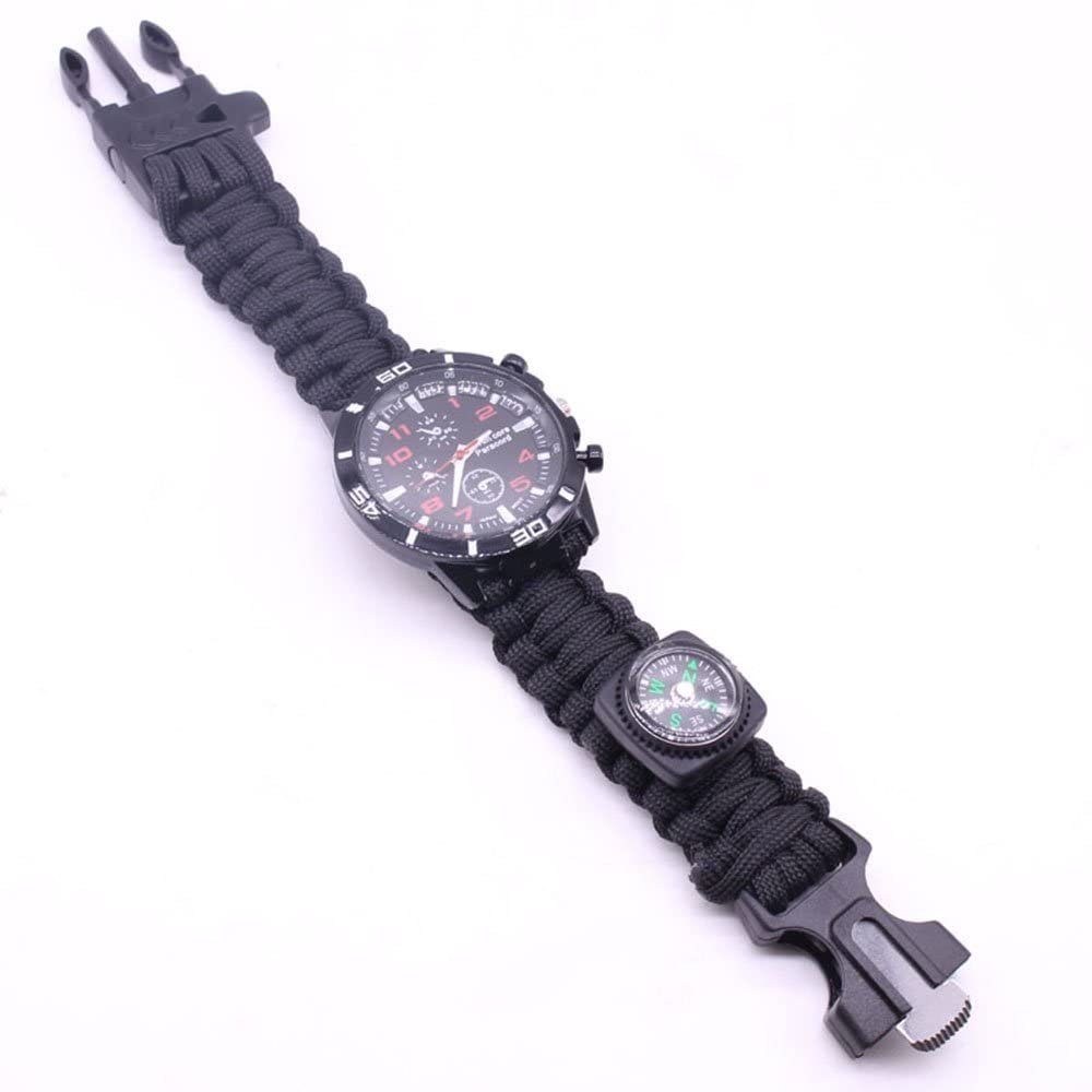 Linist Outdoor Survival Bracelet Multi-Function Camping Safety Equipment Tools Rope Tactical Watch