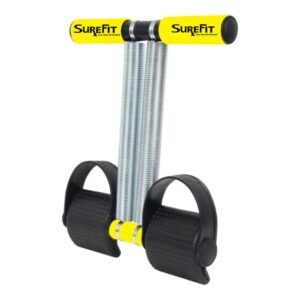 SUREFIT Tummy trimmer Double Spring With Comfertable Foam Grip Handle|Dual Resistance Ab & Core Trainer for Men & Women|Durable Home Workout Equipment for Abs, Core Strength, and Full Body Fitness