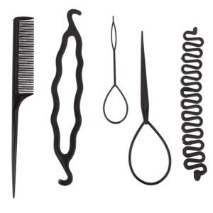 Fashion Fitoor Hair Styling Tools Bun Maker/Braids Combo Offer Black (Professional-Styling-Accessories-Combo-5)