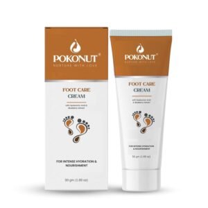 Pokonut Foot Care Cream for Dry and Cracked Heels | Aloe Vera and Turmeric Extract (50 G) | Moisturizes and Repair Feet | Intense Hydration and Nourishment for Women, Men