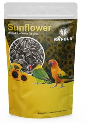 RAFOLA Natural Sunflower Seeds For Birds – 1Kg, Rich In Vitamins & Minerals, All Life Stages