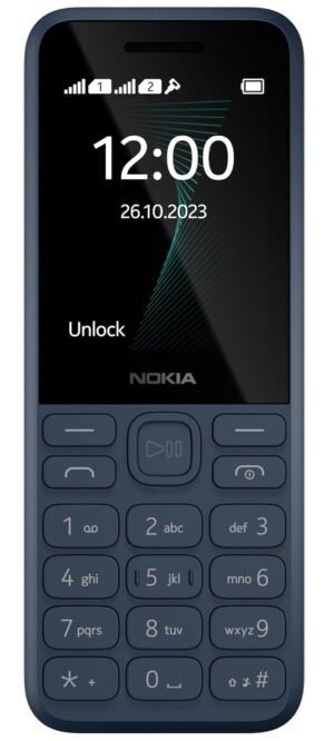 Nokia 130 Music | Built-in Powerful Loud Speaker with Music Player and Wireless FM Radio | Dedicated Music Buttons | Big 2.4 Display | 1 Month Standby Battery Life | Blue