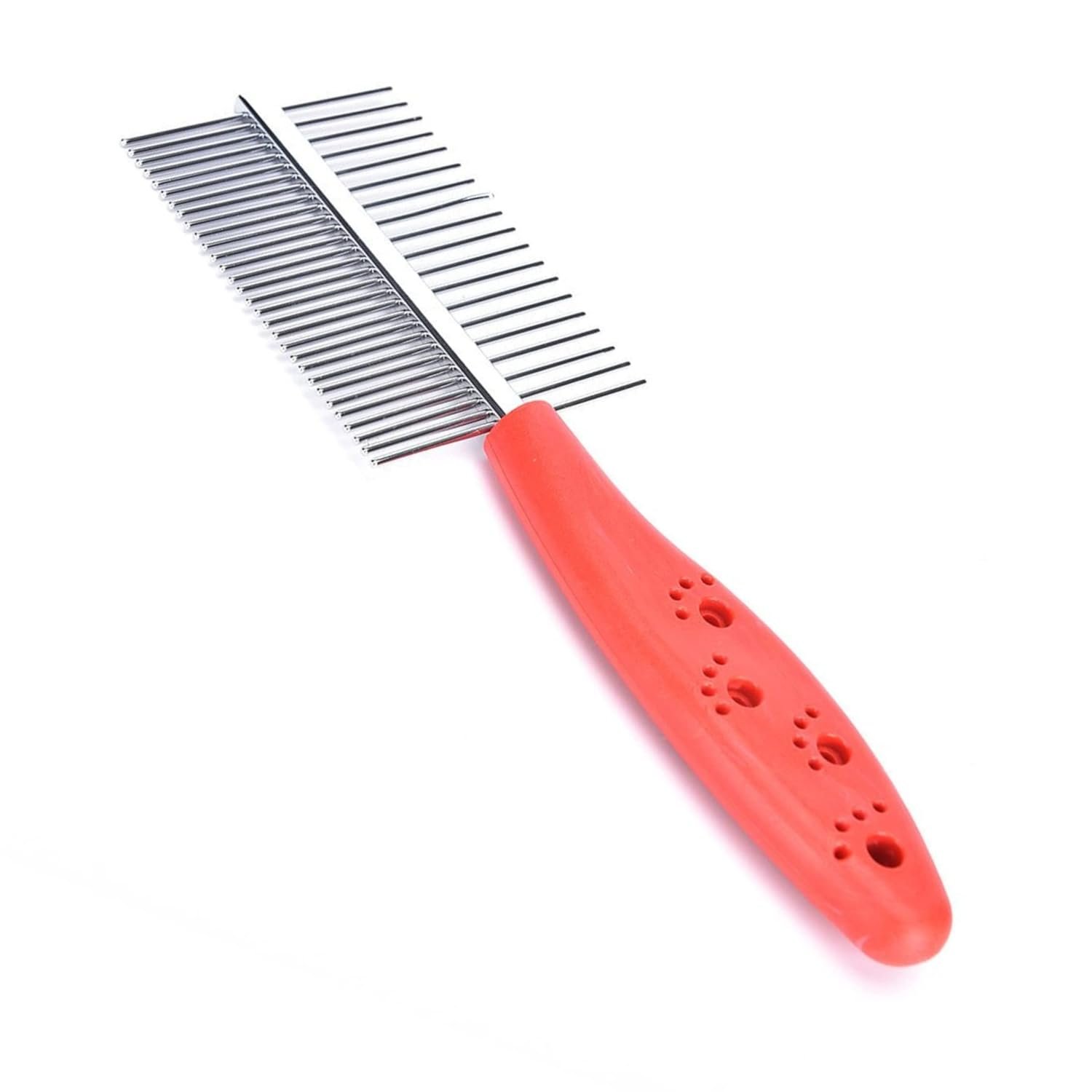 Foodie Puppies Double Side Steel Needles for Dogs and Cats - (Paw Dual) | Grooming Rake Shedding Comb for Dogs, Cats - Cleaning Supplies (Color May Vary)