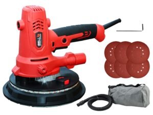 IBELL Dry Wall Sander DS80-70, 800W, Copper Armature, 1200-2300RPM, Variable Speed Control, Switch Lock Feature, 8 Hole vacuum and LED light