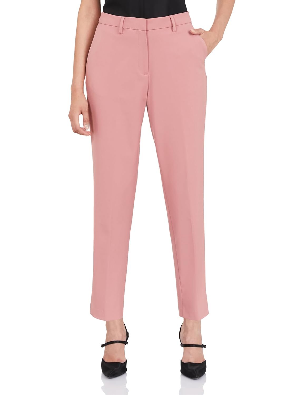 Symbol Premium Women's 'Desk-to-Dinner' Slim Fit 4-Way Stretch Formal Trousers (Flexi-Waist | Easy Care)