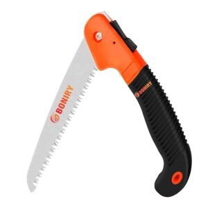 Boniry Heavy Duty Plant Cutter – Outdoor Hacksaws, 18 cm Steel Blade, Folding Saw for Patio Repair & Travel Camps