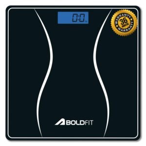 Boldfit Weight Machine for Body Weight Weighing Machine Digital Bathroom Scale for Human Body Weight Measurement Extra Thick Weighing Scale for Large LCD Display 36 Months Warranty -Magnum, Black