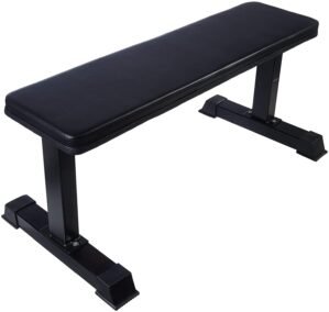 SX Fitness Flat Gym Bench for Home Workout Multipurpose Exercise Bench Press Fitness bench Weight Strength Training, Flat, Black, 290 kg Capacity Weight